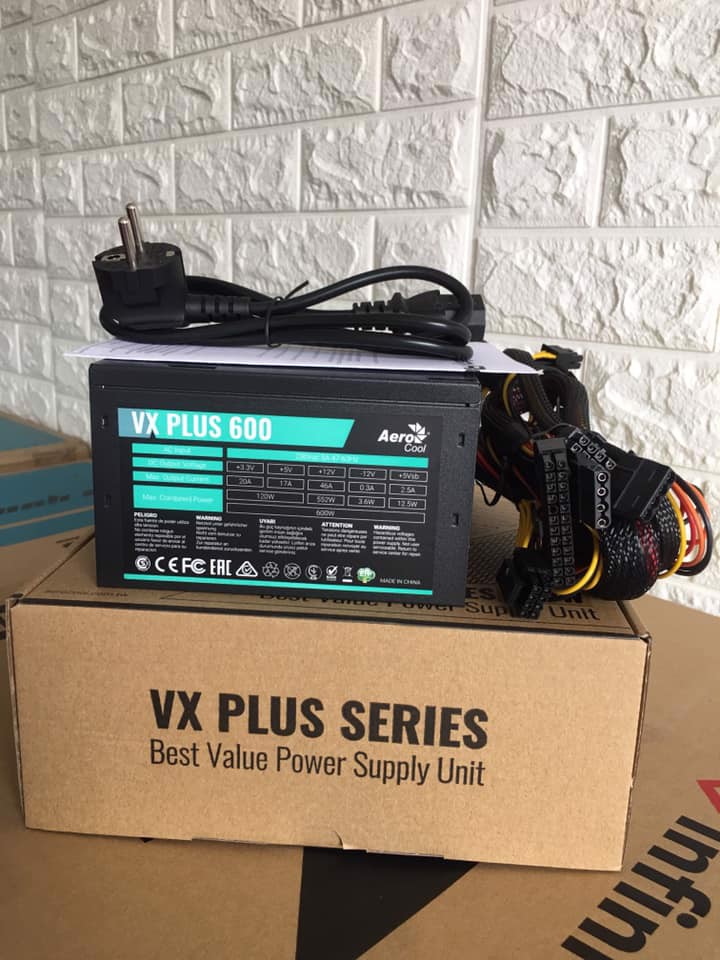 Nguồn Aerocool VX PLUS 600W new